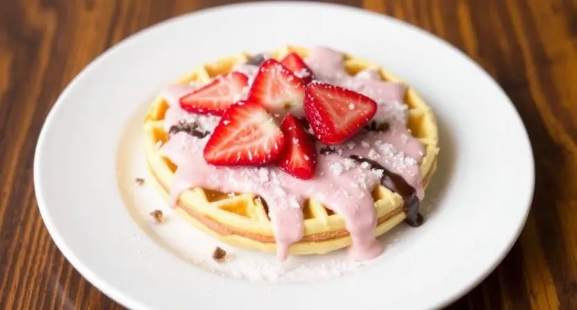Strawberry Blizzard Waffle & Crepe
