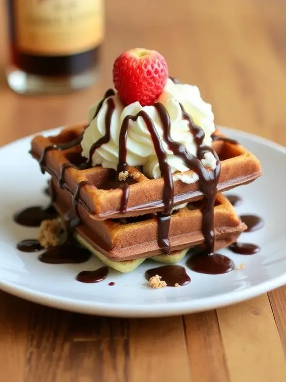 Chocolate Bourbon Delight Waffle